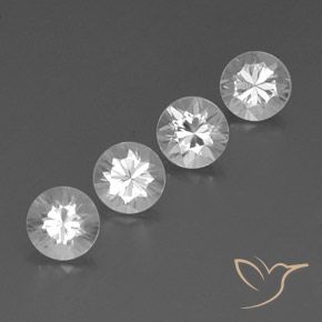 Pedras preciosas de Zircão Branco natural de 3.79 ct, Redondo, VVS-VS