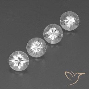Pedras preciosas de Zircão Branco natural de 3.84 ct, Redondo, VVS-VS