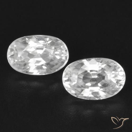 1.74ctw Natural Branco Zircão, oval, VVS