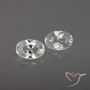 1.72ctw Natural Branco Zircão, oval, VVS