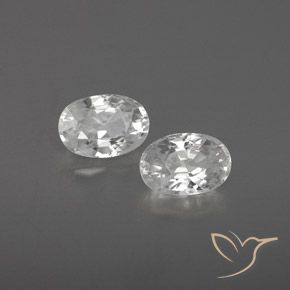 Pedras preciosas de Zircão Branco natural de 1.72 ct, oval, VVS