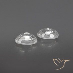 Pedras preciosas de Zircão Branco natural de 1.72 ct, oval, VVS