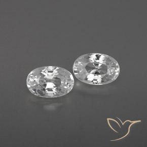 1.75ctw Natural Branco Zircão, oval, VVS-VS