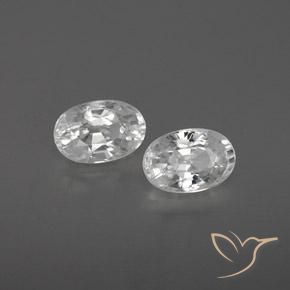 Pedras preciosas de Zircão Branco natural de 1.75 ct, oval, VVS-VS