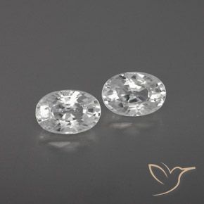 1.75ctw Natural Branco Zircão, oval, VVS-VS
