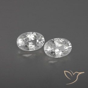Pedras preciosas de Zircão Branco natural de 1.75 ct, oval, VVS-VS
