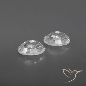 Pedras preciosas de Zircão Branco natural de 1.75 ct, oval, VVS-VS