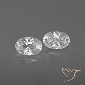 1.71ctw Natural Branco Zircão, oval, VVS