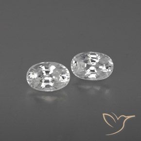 1.71ctw Natural Branco Zircão, oval, VVS