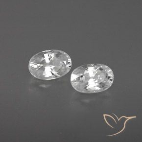 Pedras preciosas de Zircão Branco natural de 1.71 ct, oval, VVS