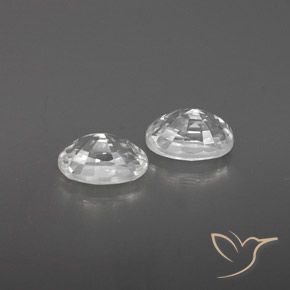 Pedras preciosas de Zircão Branco natural de 1.71 ct, oval, VVS