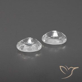 Pedras preciosas de Zircão Branco natural de 1.63 ct, oval, VVS