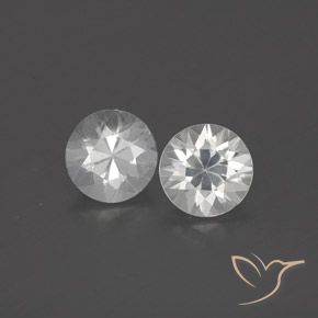 1.96ctw Natural Branco Zircão, Redondo, VVS-VS