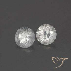 Pedras preciosas de Zircão Branco natural de 1.96 ct, Redondo, VVS-VS