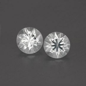 Pedras preciosas de zircão branco natural de 1,83 ct, corte redondo, VVS-VS