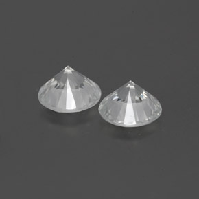 Pedras preciosas de zircão branco natural de 1,83 ct, corte redondo, VVS-VS