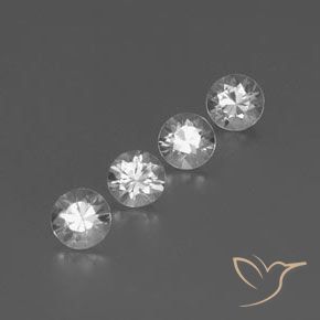 Pedras preciosas de Zircão Branco natural de 3.75 ct, Redondo, VVS-VS