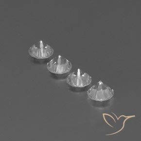 Pedras preciosas de Zircão Branco natural de 3.75 ct, Redondo, VVS-VS