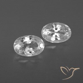 1.74ctw Natural Branco Zircão, oval, VVS-VS