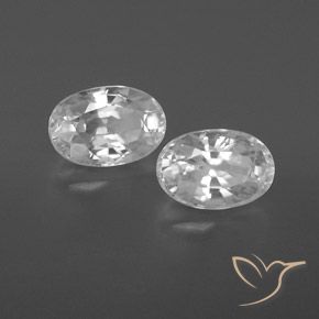 Pedras preciosas de Zircão Branco natural de 1.74 ct, oval, VVS-VS