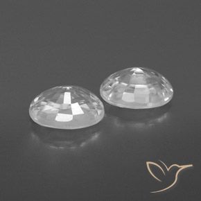 Pedras preciosas de Zircão Branco natural de 1.74 ct, oval, VVS-VS