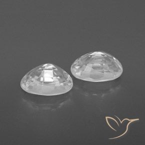 Pedras preciosas de Zircão Branco natural de 1.72 ct, oval, VVS