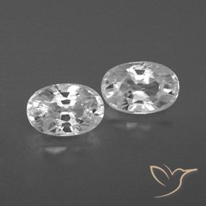 1.76ctw Natural Branco Zircão, oval, VVS