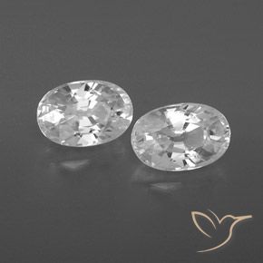 Pedras preciosas de Zircão Branco natural de 1.76 ct, oval, VVS