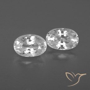 1.75ctw Natural Branco Zircão, oval, VVS