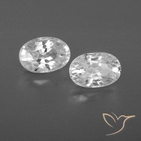 Pedras preciosas de Zircão Branco natural de 1.75 ct, oval, VVS