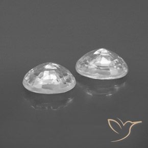 Pedras preciosas de Zircão Branco natural de 1.75 ct, oval, VVS