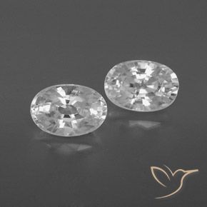 1.62ctw Natural Branco Zircão, oval, VVS-VS