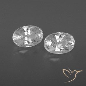 Pedras preciosas de Zircão Branco natural de 1.62 ct, oval, VVS-VS