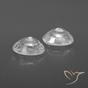 Pedras preciosas de Zircão Branco natural de 1.62 ct, oval, VVS-VS