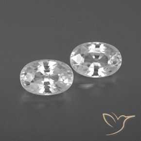 1.67ctw Natural Branco Zircão, oval, VVS
