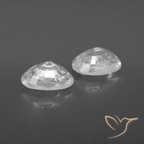 Pedras preciosas de Zircão Branco natural de 1.67 ct, oval, VVS