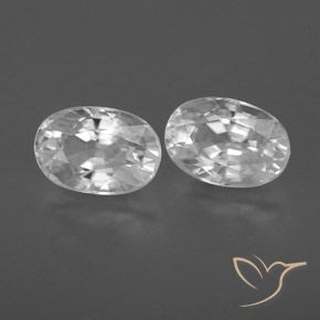 Pedras preciosas de Zircão Branco natural de 1.78 ct, oval, VVS-VS