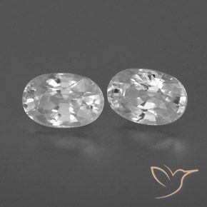 Pedras preciosas de Zircão Branco natural de 1.82 ct, oval, VVS