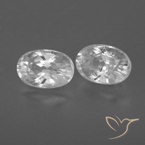 Pedras preciosas de Zircão Branco natural de 1.74 ct, oval, VVS-VS