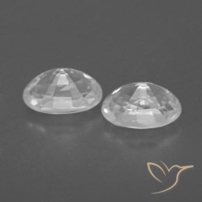 Pedras preciosas de Zircão Branco natural de 1.74 ct, oval, VVS-VS