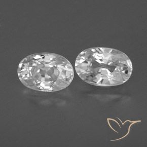 Pedras preciosas de Zircão Branco natural de 1.76 ct, oval, VVS-VS