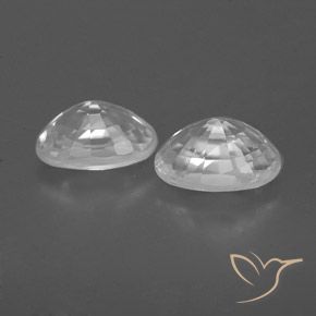 Pedras preciosas de Zircão Branco natural de 1.76 ct, oval, VVS-VS