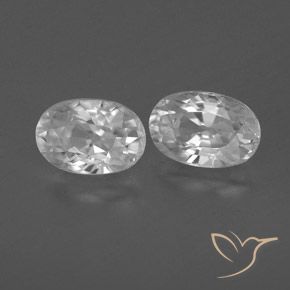 Pedras preciosas de Zircão Branco natural de 1.76 ct, oval, VVS-VS