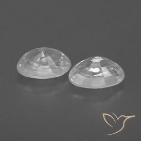 Pedras preciosas de Zircão Branco natural de 1.76 ct, oval, VVS-VS