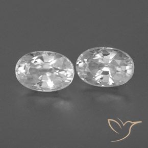 Pedras preciosas de Zircão Branco natural de 1.71 ct, oval, VVS-VS