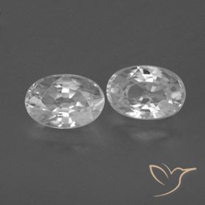 Pedras preciosas de Zircão Branco natural de 1.72 ct, oval, VVS-VS