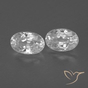 Pedras preciosas de Zircão Branco natural de 1.73 ct, oval, VVS