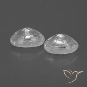 Pedras preciosas de Zircão Branco natural de 1.78 ct, oval, VVS-VS