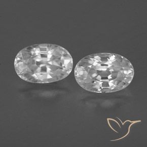 1.75ctw Natural Branco Zircão, oval, VVS-VS