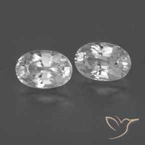 Pedras preciosas de Zircão Branco natural de 1.75 ct, oval, VVS-VS